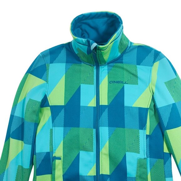 O'NEILL woman's Jacket top cat's eye Geometric Fleece size Medium - Picture 15 of 15
